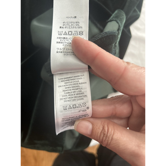 Lauren Ralph Lauren Velvet Ruched Waist Sheath Dress Womens Size 16 Green NWT - Picture 6 of 9